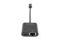 Karta sieciowa przewodowa USB 3.0 Typ C do RJ45 Gigabit Ethernet oraz 1xUSB Typ C z PD 2.0