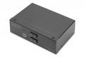 Przełącznik KVM, 2 portowy, 4K 60Hz, 2xDisplayPort IN, 1xDisplayPort OUT, 2xUSB, 2xAudio IN&OUT