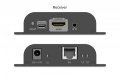 Przedłużacz (extender) po skrętce kat.6 HDMI 4K/60Hz przez IP 1G lub do 120m/200m, max. 253 odbiorniki, sterowanie IR - zestaw (odbiornik/nadajnik)