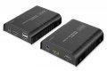 Przedłużacz (extender) po skrętce kat.6 HDMI 4K/60Hz z KVM USB 2.0 przez IP 1G lub do 120m/200m, max. 253 odbiorniki, ekran dotykowy - zestaw