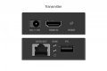 Przedłużacz (extender) po skrętce kat.6 HDMI 4K/30Hz z KVM USB 1.1 do 40m/70m, max. 253 odbiorniki, sterowanie IR - zestaw (odbiornik/nadajnik)