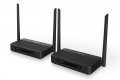 Przedłużacz / Extender HDMI bezprzewodowy z KVM do 100m | UHD 4K@60Hz | Audio | Niskie opóźnienie 16ms (Zestaw)