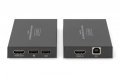 Przedłużacz / Extender KVM HDMI+USB 150m po kat.5e UTP/IP 1080p FHD 60Hz audio (zestaw)