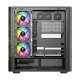 Obudowa VOLCANO AQ300 MID RGB GLASS 4 wentylatory czarna