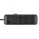 Listwa zasilająca MCE387 B 2 gniazda 3xUSB, 110-240V AC 50/60Hz 2,1A max 2500W, 1,5m czarna