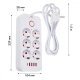 Listwa zasilająca MCE389 W 6 gniazd 4xUSB-A 1xUSB-C 110-240V, AC 50/60Hz, 2.1A max 2500W biała