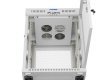 Szafa instalacyjna rack stojąca 19 cali 15U 600x600 drzwi perforowane LCD (Flat pack) szara