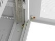 Szafa instalacyjna rack stojąca 19 cali 15U 600x600 drzwi perforowane LCD (Flat pack) szara