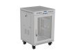Szafa instalacyjna rack stojąca 19 cali 15U 600x800 drzwi perforowane LCD (Flat pack) szara