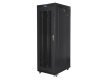 Szafa stojąca rack 19 cali 42U 800x1200 czarna drzwi perforowane LCD (flat pack) V2