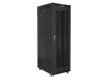 Szafa stojąca rack 19 cali 42U 800x1200 czarna drzwi perforowane LCD (flat pack) V2