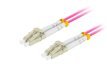 Patchcord światłowodowy Mm Lc/Upc-Lc/Upc Duplex 3.0mm 10m fioletowy
