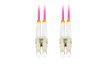 Patchcord światłowodowy Mm Lc/Upc-Lc/Upc Duplex 3.0mm 10m fioletowy