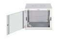 Szafa sieciowa wisząca DYNAmic 19" 9U rack 600x600, drzwi szyba, szary, niedzielona, złożona, 60kg