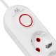Listwa zasilająca MCE394 W 3 gniazda 3xUSB, 110-240V AC 50/60, 2.1A max 2500W, biała