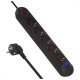 Listwa zasilająca MCE395 B 5 gniazd 3xUSB, 110-240V AC 50/60Hz, 2.1A max 2500W, czarna
