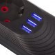 Listwa zasilająca MCE395 B 5 gniazd 3xUSB, 110-240V AC 50/60Hz, 2.1A max 2500W, czarna