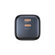 UNITEK ŁADOW. SIECIOWA 2X GAN 45W, 2XUSB-C PD 3.0, QC, CZARNA