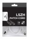 Patch cord Kat.6A S/FTP LSZH 0.5m biały