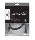 Patch cord Kat.6 UTP 1m czarny