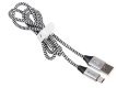Kabel USB 2.0 Type-C A męski - C męski 1,0m czarno-srebrny