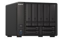 Qnap TS-h973AX-32G, Tower, 5 x 2.5"/3.5" SATA + 2 x 2.5" U.2 NVMe/SATA+ 2 x 2.5" SATA, AMD Ryzen V1500B 4C/8T, 32GBDDR4 SODIMM (Max. 64GB), 2 x 2.5GbE + 1 x 10GbE, External adapter (PSU)