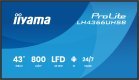 iiyama LH4366UHSB-B1AG signage display Płaski panel Digital Signage 109,2 cm (43") LCD Wi-Fi 800 cd/m2 4K Ultra HD Czarny Procesor wbudowany Android 24/7
