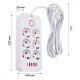 Listwa zasilająca MCE391 W 6 gniazd 4xUSB-A 1xUSB-C 110-240V AC 50/60Hz, 2.1A max 2500W, biała