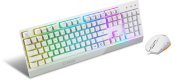 MSI S11-04DE305-CLA klawiatura Dołączona myszka Gaming USB QWERTZ Niemiecki Biały