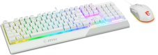 MSI S11-04DE305-CLA klawiatura Dołączona myszka Gaming USB QWERTZ Niemiecki Biały