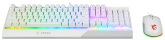 MSI S11-04DE305-CLA klawiatura Dołączona myszka Gaming USB QWERTZ Niemiecki Biały