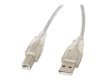 Kabel Lanberg CA-USBA-12CC-0018-TR (USB 2.0 M - USB 2.0 M; 1,8m; kolor przeźroczysty)