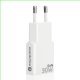 Ładowarka sieciowa SUPER SLIM QC 3.0 30W 1XUSB 1XUSB-C biała SC-380Q