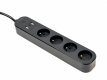 Inteligentna listwa zasilająca Tuya 4xFR 2xUSB-A 1xUSB-C Czarna
