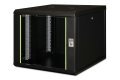 Digitus Szafa sieciowa wisząca Unique 19" 9U rack 600x600, drzwi szyba, czarny, niedzielona, złożona, 100kg