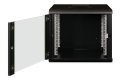 Digitus Szafa sieciowa wisząca Unique 19" 9U rack 600x600, drzwi szyba, czarny, niedzielona, złożona, 100kg
