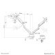 Neomounts DS70-250WH2 uchwyt / stojak do monitorów 81,3 cm (32") Biurko Biały