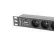 Listwa zasilająca Rack PDU 10 cali 1U 3x PL 2m 16A 230V PL czarna