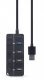 HUB 4-portowy USB (1 x USB 3.1 + 3 x USB 2.0) z przyciskami włączania/wyłączania oraz wskaźnikiem LED