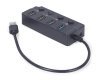 HUB 4-portowy USB (1 x USB 3.1 + 3 x USB 2.0) z przyciskami włączania/wyłączania oraz wskaźnikiem LED