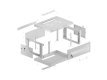 Szafa instalacyjna rack wisząca 19 cali 4U 600x450 drzwi perforowane (flat pack) szara