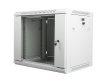 Szafa instalacyjna wisząca 19 cali 9U 600X450mm szara (drzwi szklane)