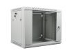 Szafa instalacyjna wisząca 19 cali 9U 600X450mm szara (drzwi szklane)