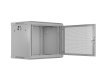 Szafa instalacyjna rack wisząca 19 cali 9U 600x450 drzwi perforowane (flat pack) szara