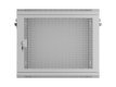 Szafa instalacyjna rack wisząca 19 cali 9U 600x450 drzwi perforowane (flat pack) szara