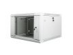 Szafa instalacyjna wisząca 19 cali 6U 600X600mm (drzwi szklane) szara