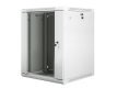 Szafa instalacyjna wisząca 19 cali 15U 600X600mm szara (drzwi szklane)