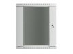 Szafa instalacyjna wisząca 19 cali 15U 600X600mm szara (drzwi szklane)