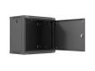 Szafa instalacyjna rack wisząca 19 cali 9U 540x350mm czarna drzwi pełen metal (flat pack)