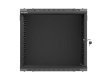 Szafa instalacyjna rack wisząca 19 cali 9U 540x350mm czarna drzwi pełen metal (flat pack)